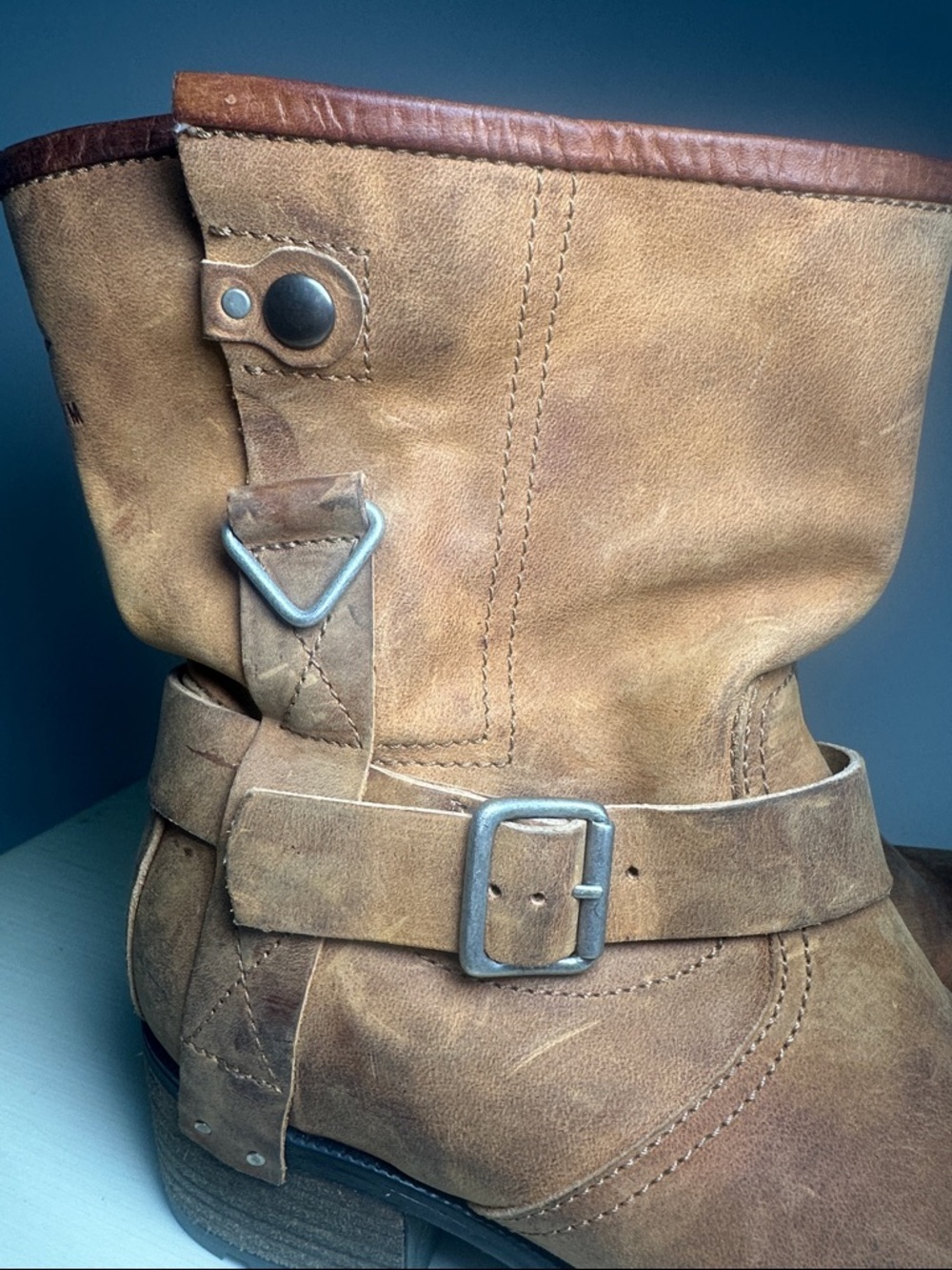 PLDM by palladium clint CSR whiskey Tan Leather Harness Ankle Boots - Picture 2 of 12